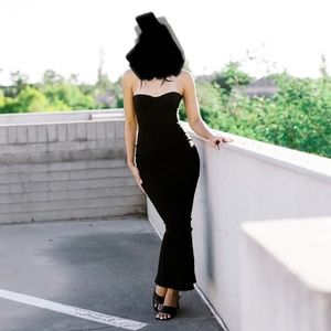 Black Strapless Gown